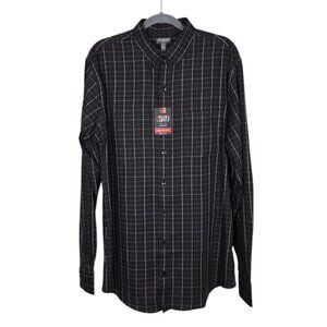 VAN HEUSEN FLEX casual shirt plaid stretch big-tall non-iron  Sz XL  NEW